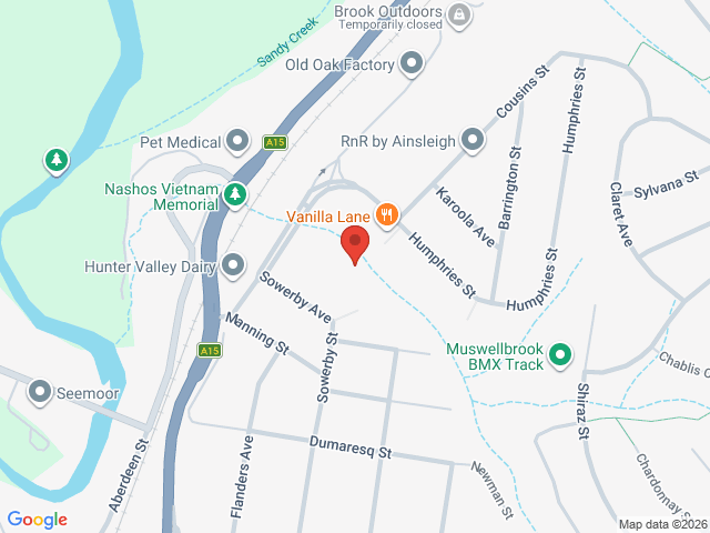 Map showing event location